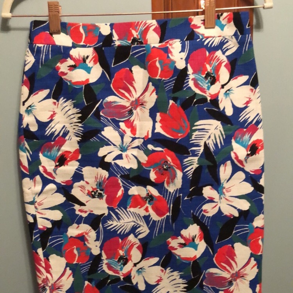 J.Crew Floral Pencil Skirt
